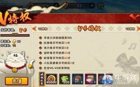 《火影忍者》VIP4有什么特權