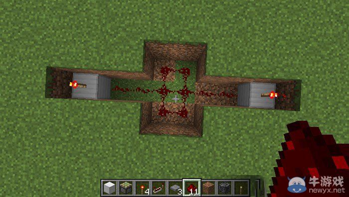 《我的世界》二階紅石自動門圖文教程攻略