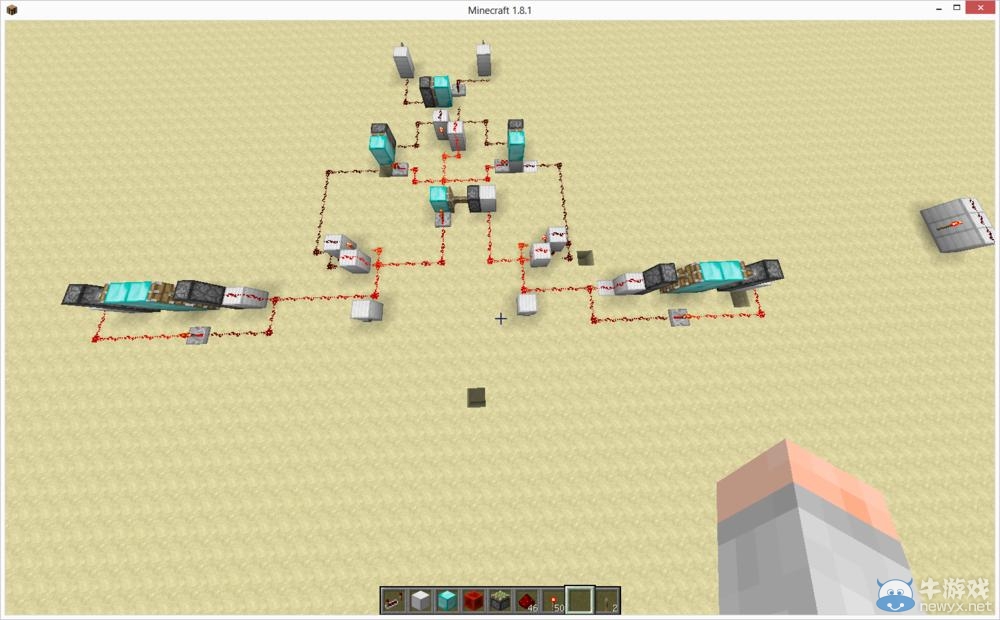 《我的世界》紅石雙向推動裝置制造演示視頻