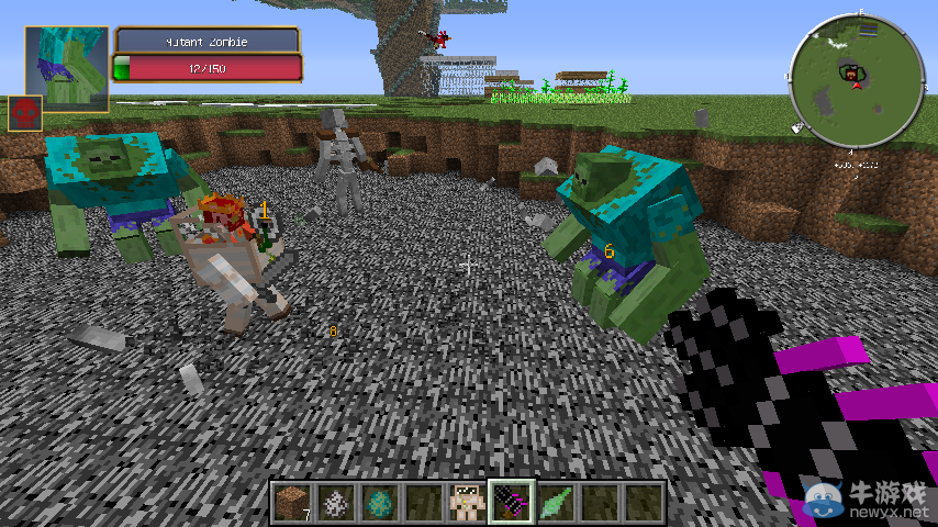 《我的世界》史蒂夫軍團VS牛魔王對戰演示視頻