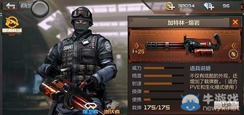《穿越火線：槍戰(zhàn)王者》機(jī)槍加特林-熔巖介紹