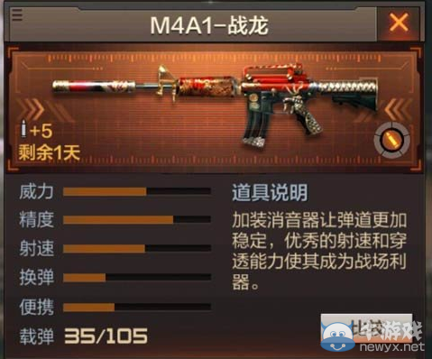 《穿越火線：槍戰(zhàn)王者》步槍M4A1-戰(zhàn)龍介紹