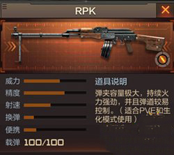 《穿越火線：槍戰(zhàn)王者》機(jī)槍RPK介紹