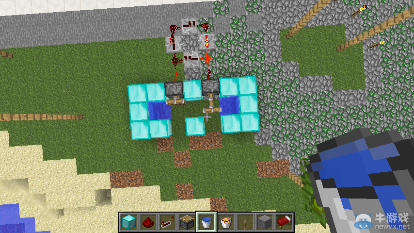 《我的世界》刷石機電梯玩法視頻教程