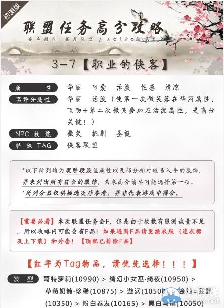 《奇跡暖暖》聯(lián)盟委托第三章高分頂配攻略大全