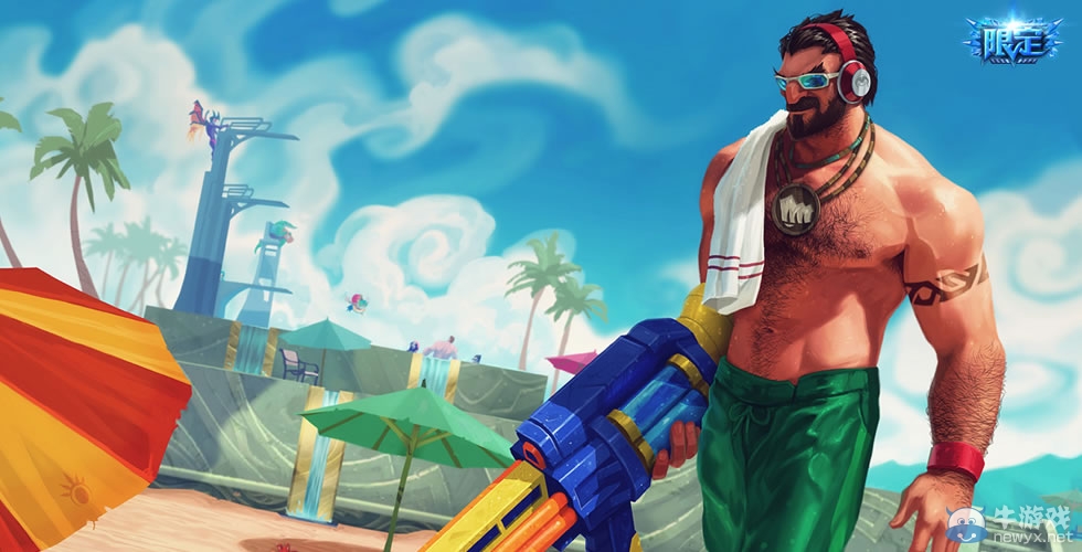 《LOL》泳池派對(duì) 格雷福斯炫彩皮膚