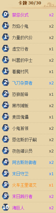 《爐石傳說》標(biāo)準(zhǔn)模式動物園卡組