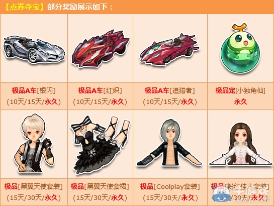 《QQ飛車》點(diǎn)券奪寶火熱更新，暢享永久極品！