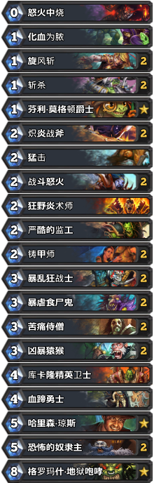 《爐石傳說》標準模式奴隸戰