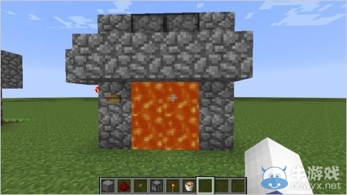 《我的世界手機版》 0.14.0巖漿門制作圖文教程