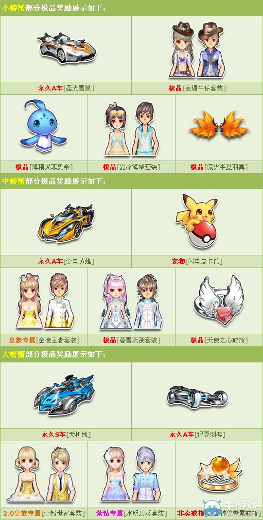 《QQ飛車》皇族抓螃蟹獎勵更新！