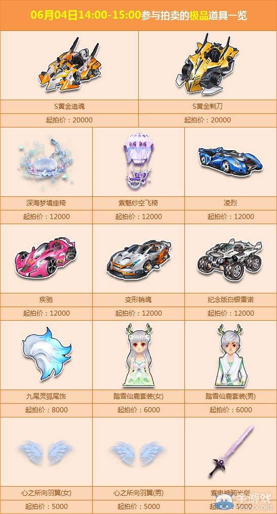 《QQ飛車》月初拍賣會火熱來襲，極品盛會等你來！