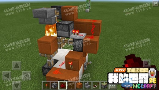 《我的世界》手機版0.15.0壁爐隱藏門制作圖文教程