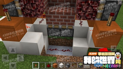 《我的世界》手機版0.15.0壁爐隱藏門制作圖文教程