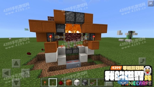 《我的世界》手機版0.15.0壁爐隱藏門制作圖文教程