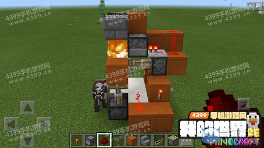 《我的世界》手機版0.15.0壁爐隱藏門制作圖文教程