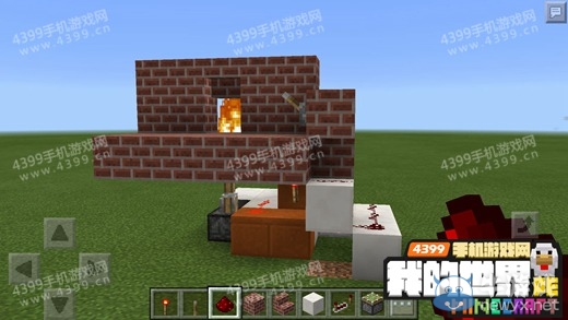 《我的世界》手機版0.15.0壁爐隱藏門制作圖文教程