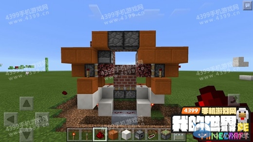 《我的世界》手機版0.15.0壁爐隱藏門制作圖文教程
