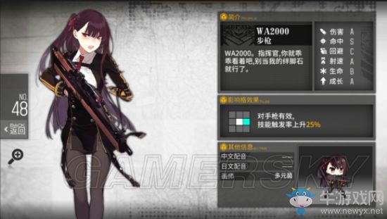 《少女前線》新版本RF技能介紹