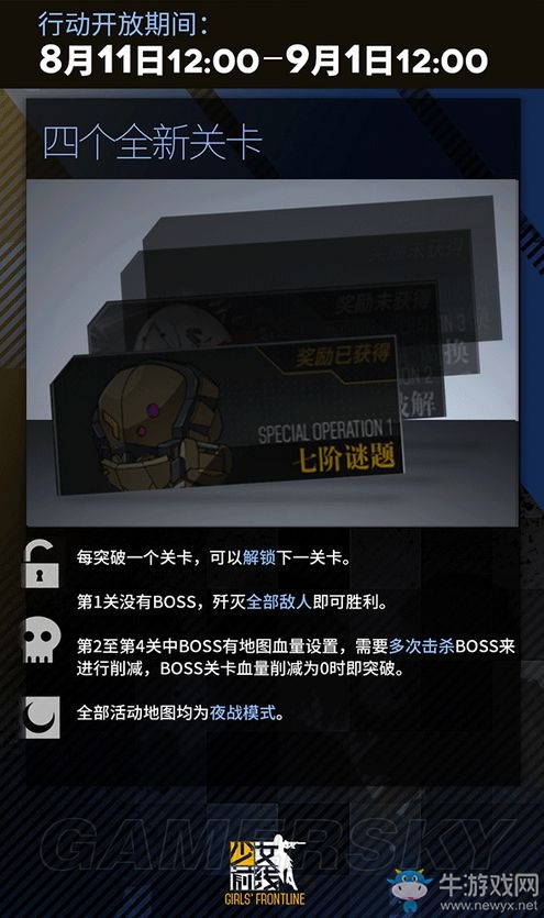 《少女前線》夏活關(guān)卡信息詳解