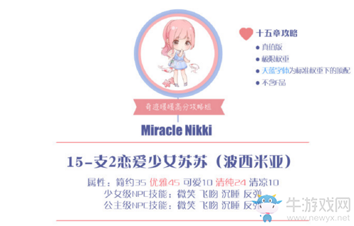 《奇跡暖暖》15-支2戀愛少女蘇蘇公主級高分S攻略