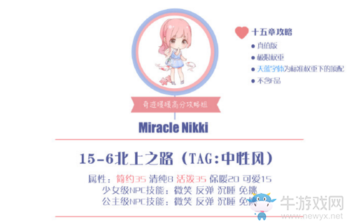 《奇跡暖暖》15-6北上之路公主級高分S攻略
