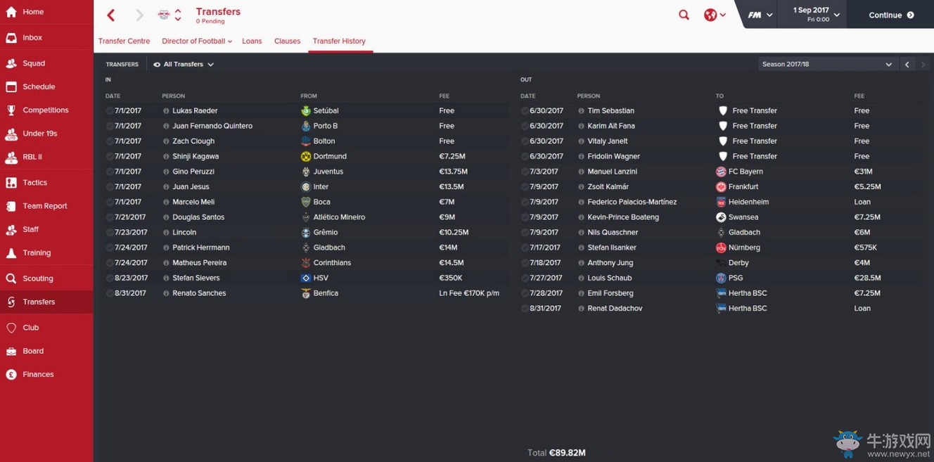 《足球經(jīng)理2016》球隊陣型一覽