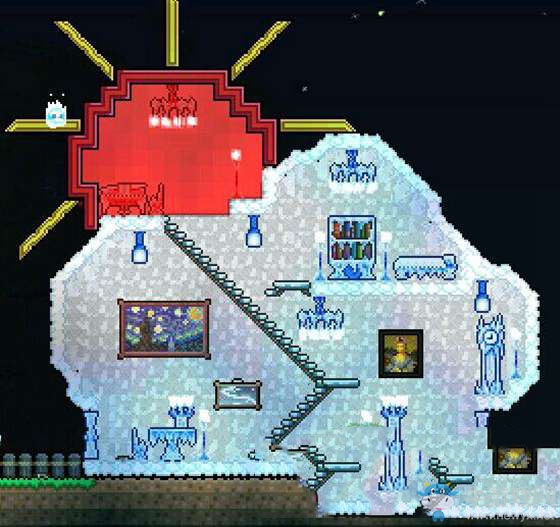 《泰拉瑞亞》雪云造型建筑