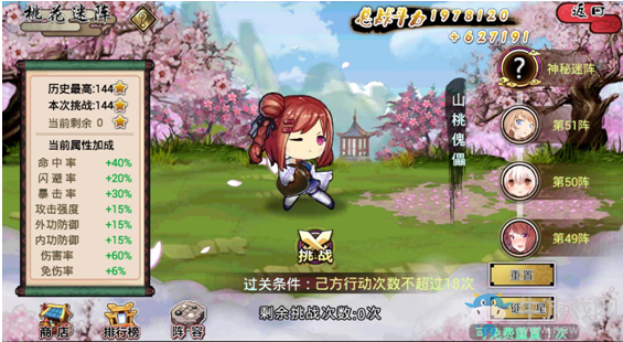 《武娘手游》桃花迷陣攻略詳解