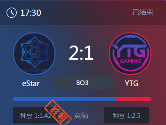 《王者榮耀》2017KPL春季賽4月9號eStarvsYTG比賽視頻