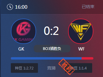 《王者榮耀》2017KPL春季賽5月27號GK vs WF比賽視頻