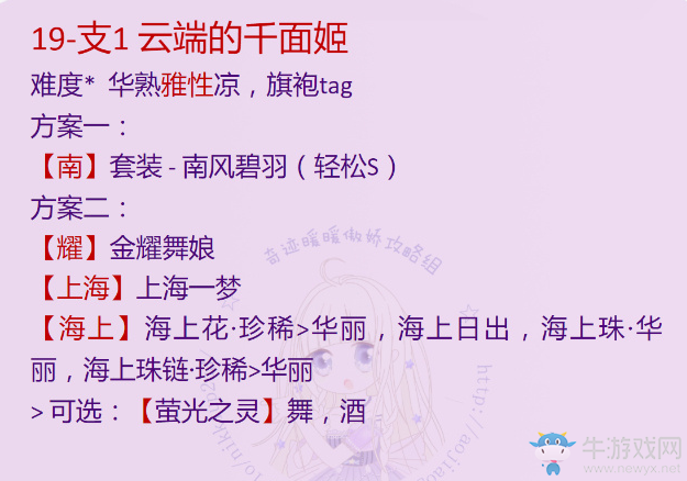 《奇跡暖暖》19章公主級攻略