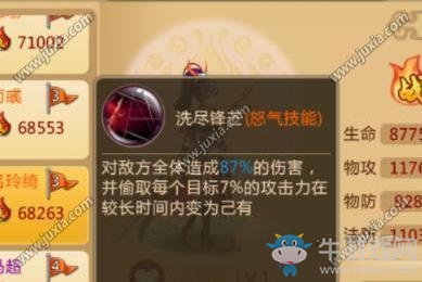 《胡萊三國2》呂玲綺技能屬性詳解