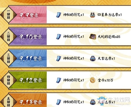 《陰陽師》周年慶每日福利介紹