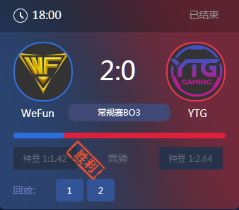 《王者榮耀》2017KPL秋季賽9月22號WF vs YTG比賽視頻