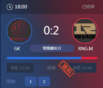 《王者榮耀》2017KPL秋季賽10月8號GK vs RNG.M比賽視頻