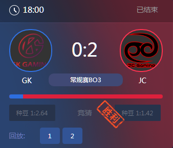 《王者榮耀》2017KPL秋季賽11月2號GK vs JC比賽視頻