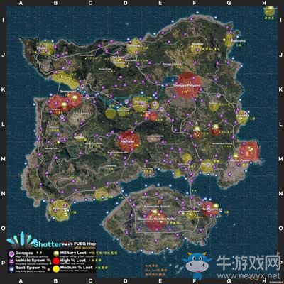 《絕地求生：刺激戰(zhàn)場(chǎng)》資源分布圖一覽