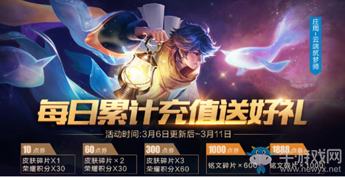 《王者榮耀》3月6日更新內(nèi)容介紹 新皮膚&活動