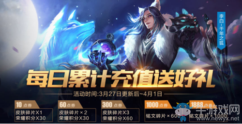 《王者榮耀》1月每日充值活動(dòng)