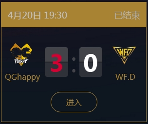 《王者榮耀》2018KPL春季賽4月20日QGhappy vs WF.D比賽視頻