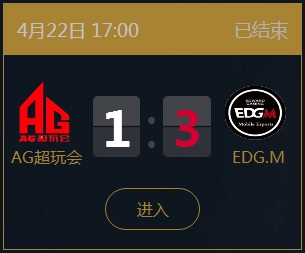 《王者榮耀》2018KPL春季賽4月22日AG超玩會 vs EDG.M比賽視頻