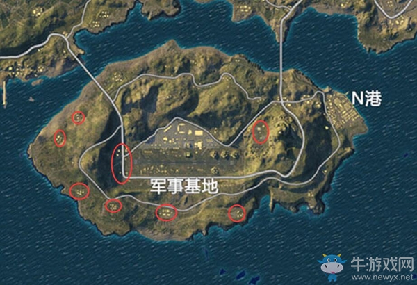 《和平精英》海島軍事基地打野攻略