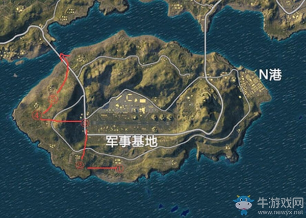 《和平精英》海島軍事基地打野攻略
