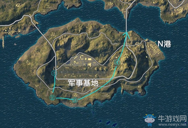《和平精英》海島軍事基地打野攻略