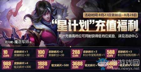 《王者榮耀》星計(jì)劃充值福利活動