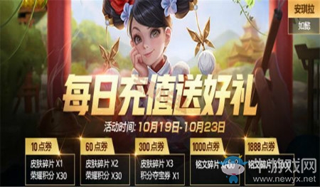 《王者榮耀》1月每日充值活動(dòng)