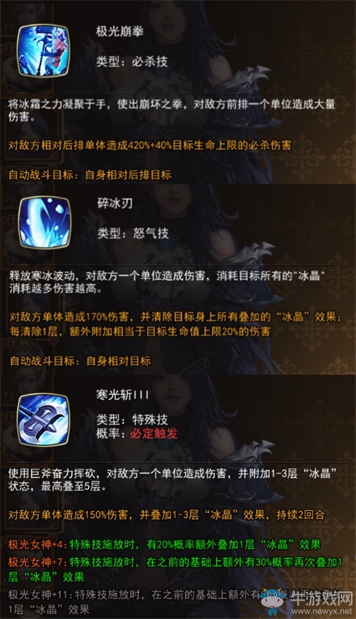 《女神聯(lián)盟2》手游極光女神詳解