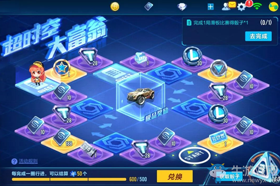 《QQ飛車》手游超時空大富翁開啟 全新賽車套裝免費拿