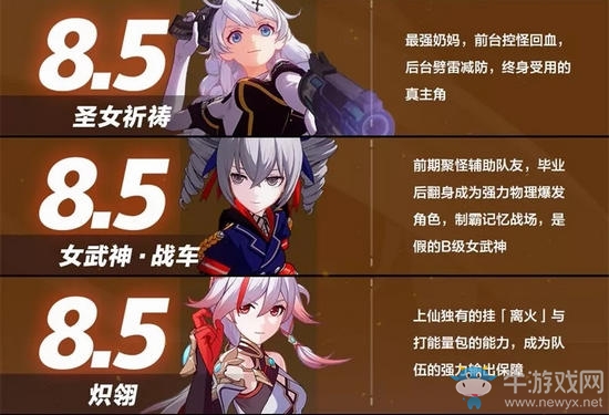 《崩壞3》V.27角色排行榜